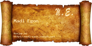 Madl Egon névjegykártya